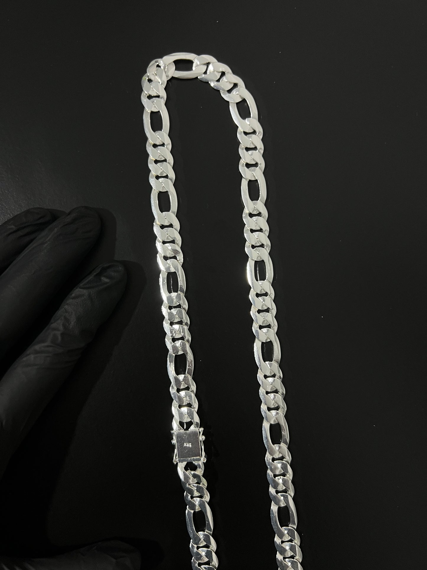 Corrente 3x1 Italiana - 12MM/70CM Prata Mista (ITALIANA)