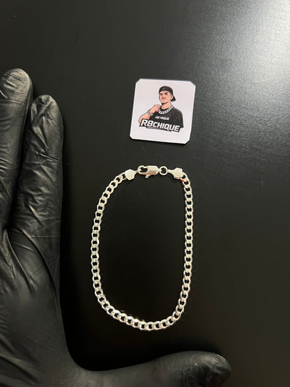 Pulseira 1x1 - 4MM Prata Mista