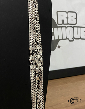 Kit Revenda | 5 Corrente de 4MM / 70CM - 3x1 e EloDuplo (Kit 26)