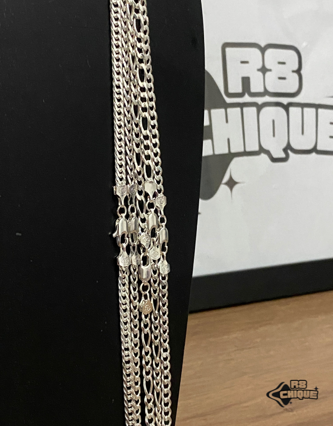 Kit Revenda | 5 Corrente de 4MM / 70CM - 3x1 e EloDuplo (Kit 26)