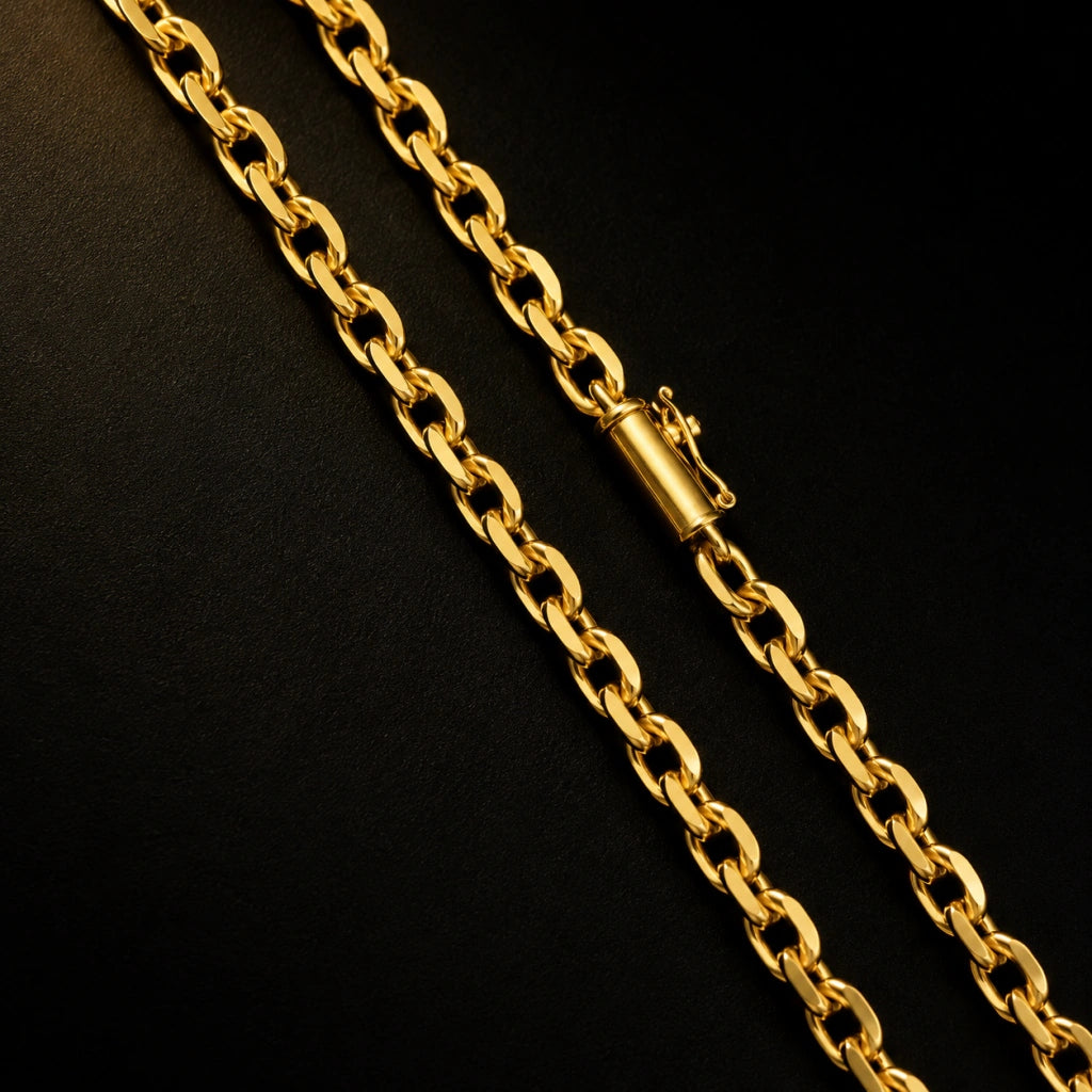Corrente Meia Cana 6MM | Fecho Canhão