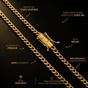 Corrente Grumet Pitbull 4MM | Fecho duplo