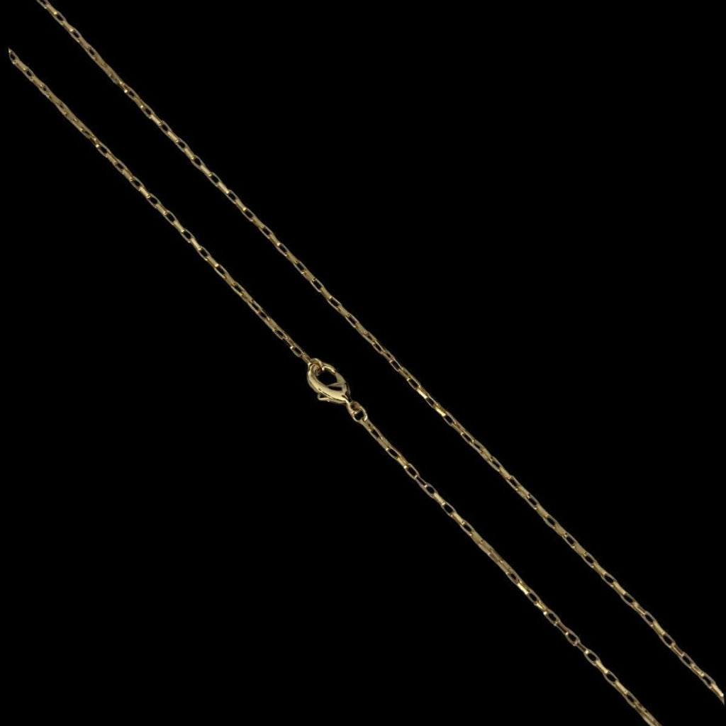 Corrente Tijolinho 1mm Banhado a Ouro 18k